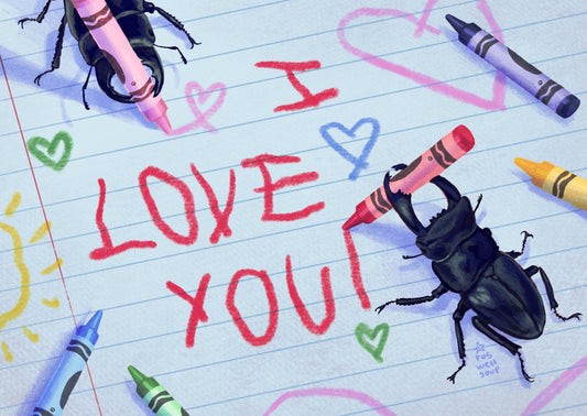 I LOVE YOU! Lovebug Stag Print