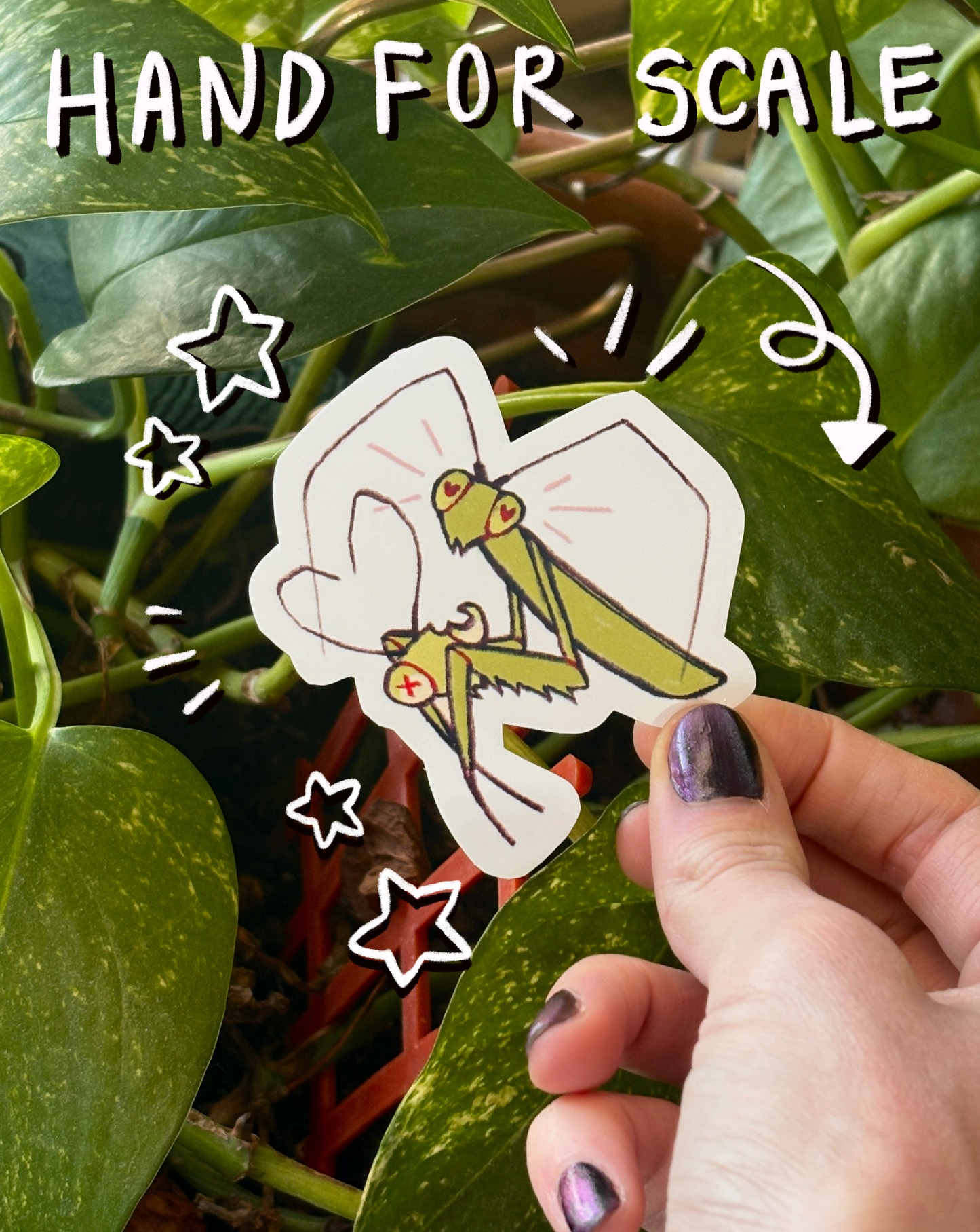 Lovebug Mantis Sticker (Waterproof)