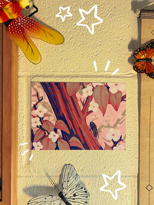 Cicada On A Dogwood Tree