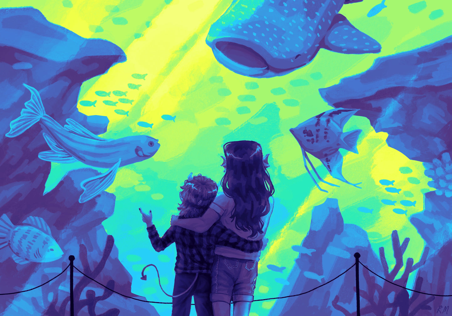 Fantasy Aquarium Date Print