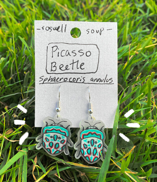Picasso Beetle Earrings